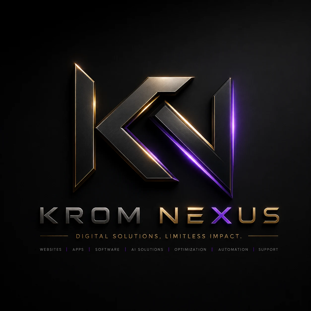Krom Nexus premium brand identity